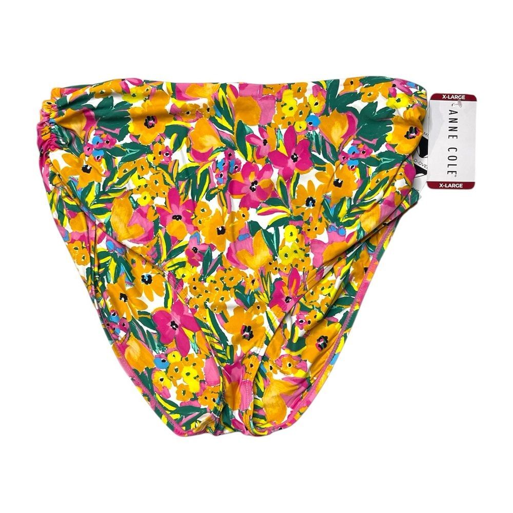 NWT Anne Cole Women’s Floral Convertible Bikini Bottoms | Size XL